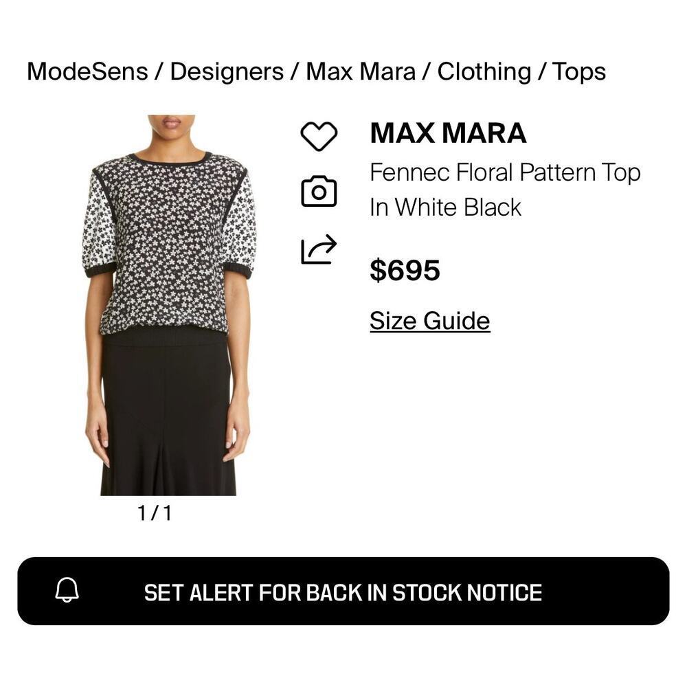$700 Max Mara Floral Top - Picture 2 of 6